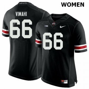 Women's Ohio State Buckeyes #66 Enokk Vimahi Black Nike NCAA College Football Jersey Version WKD4244WY